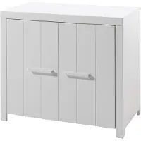 58 aufm Kessel Kommode Karalynn 100x57x87 Türkommode MDF Weiß