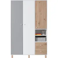 Masseno Drehtürenschrank SANNIO 120/190/50cm 3-türig Weiß