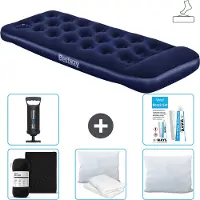 Bestway Luftmatratze - 1 Person - 76 x 185 x 28 cm - Blau - Inklusive Zubehör