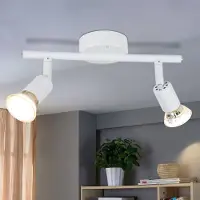 ZMH LED Deckenstrahler Schwenkbar GU10 weiß Deckenleuchte Deckenspots 2 Flammig Wandleuchten Bad Deckenlampe Küchen Flur Schlafzimmer Leuchtmittel Enthalten