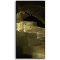Coloray Leinwand Uhr Küche Wohnzimmer Bild 30x60 Wand Bild abstrakte fraktale Malerei - schwarze Hände