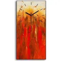 Coloray Leinwand Uhr Küche Wohnzimmer Bild Geräuschlos Kunstdruck 30x60 Detail Malerei - schwarze Hände
