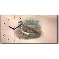 Coloray Wandbild Leinwand Bilder Wanduhr 60x30 Vögel Wild Tiere Zeichnung Kunst - schwarze Hände