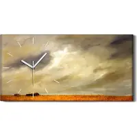 Coloray Leinwand Uhr Küche Wohnzimmer Bild Quarz 60x30 Bauernhof Winthrop Washington - weiße Hände