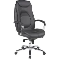 Duo Collection Chefsessel >Mattes< belastbar bis 150kg, Anthrazit / Schwarz - 65x120x65cm (BxHxT)