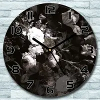 Coloray Wanduhr aus Glas Rund fi 30 Blumenvase Vintage Quarz Deko Schlafzimmer Büro
