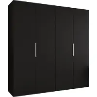 MEBLE KRYSPOL , Kleiderschrank, Schrank 200 cmx202x52, Schwarz, Kaschmir
