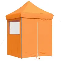 Syfax Partyzelt Faltbar Pop-Up mit 4 Seitenteilen Orange