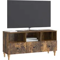 vidaXL TV-Schränk Geräucherte Eiche 102 x 34,5 x 50 cm Holzwerkstoff