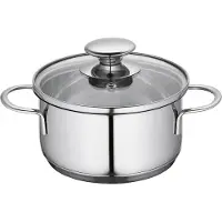 Küchenprofi Capri Edelstahl Kochtopf mit Glasdeckel - für Induktion geeignet, 3 Größen verfügbar