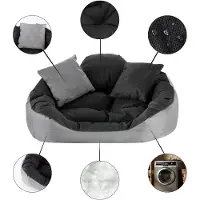 Mi Gustaw Hundebett, wasserfest 55 x 45 Grau, GUSTAW, Hundebett Größe S