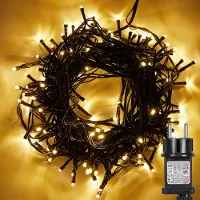 Lapamax 20M 200 LED Lichterkette Innen Warmweiß, Dekobeleuchtung Baum Fenster 31V 8 Modi Timer, Weihnachtsbeleuchtung Party Balkon Garten