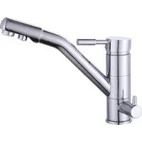OEM Küchenwasserfilterarmatur, 3-in-1-Funktion, langlebige Messingkonstruktion, Silber