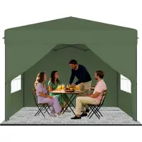 ACXIN Pop-Up Pavillon 3x3 m, Ein-Knopf Schnellaufbau, faltbares Party- & Gartenzelt, wasserdicht & UV-Schutz, mit 4 Seitenwänden, inkl. Tragetasche – Grün