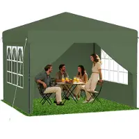 ACXIN Pop-Up Pavillon 2,5x2,5 m, Ein-Knopf Schnellaufbau, faltbares Party- & Gartenzelt, wasserdicht & UV-Schutz, mit 4 Seitenwänden, inkl. Tragetasche – Grün