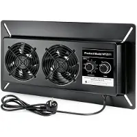 StarTech.com Kriechkeller Ventilator - WF2011 - Doppel-Drehregler für Drehzahl & Feuchte - Drehzahl 3000 U/min - Luftleistung 374 m³/h - Farbdisplay - Hellgrau