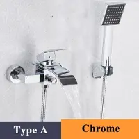 StarTech.com Wasserfall Badewannenarmatur - Wandmontage Wannen- und Duscharmatur - Einhebelmischer - Heiß/Kalt - 304 Edelstahl - Polierte Oberfläche Chrome A