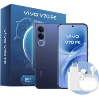 Vivo V70 FE + BUD, 17,4 cm (6.83"), 8 GB, 256 GB, 200 MP, Android 16.0, Blau