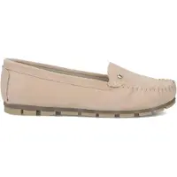 Filippo Mokassin Schuhe DP203726BE aus Echtleder, Beige, 1,5 cm Plateauhöhe, U-Naht