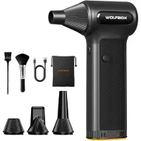 StarTech.com Air Duster & Luftbläser - DF200 - Kabellos Elektrisch - 3 Stufen - Akku Inklusive - Leistungsstark - Für Auto/Haushalt/Außenbereich - Schwarz