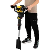 StarTech.com Tragbarer Erdbohrer/Pfahlbohrer - Handgeführt benzinbetrieben - 1250 W - 2-Takt - Handstart - Luftgekühlt - - Gelb/Schwarz