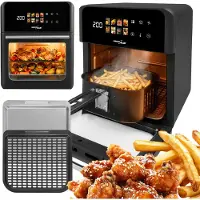 Greenblue AIR FRYER Heißluftfritteuse 1800 W 10 l Fassungsvermögen 8 Programme Zubehör Timer GB950