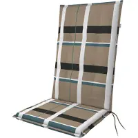 Doppler Stuhlauflage Hochlehner Living 119x48x6 cm, braun schwarz weiss