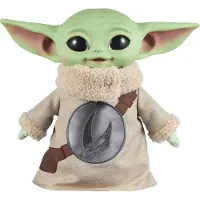 Mattel Star Wars The Mandalorian & Grogu, Grogu-Figur aus dem Film mit Logo-Design, Kopf aus Vinyl und weichem Plüschkörper, Figur, 3 Jahr(e)