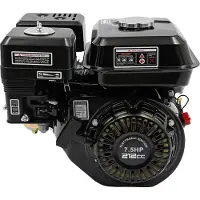 StarTech.com Benzinmotor 4-Takt - GX210 - 7,5 PS - 20 mm Welle - für Gokart Rasenmäher Wasserpumpe - Schwarz