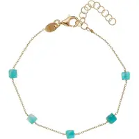 Alisia - Stylish gold-plated bracelet with amazonite AL2534.01.011