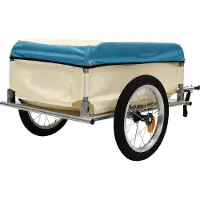 StarTech.com Fahrradanhänger - Lastenanhänger - 50 kg Traglast - Wasserdichte Abdeckung - Schnellkupplung - Für 61–66 cm Räder - Transportbox 52×69×27 cm - Blau