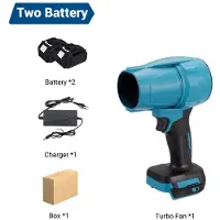 StarTech.com Turbo Jet Ventilator - Handlicher Akku-Laubbläser - 2000 W - Bürstenloser Motor - 200 m/s - 150000 U/min - 2 Akkus enthalten
