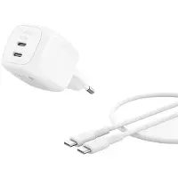Belkin Ladegerät Dual USB-C 50W PD PPS+1m Kabel WCH019kq1MWH-B6