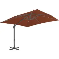 vidaXL Ampelschirm mit Aluminiummast Terrakotta 400 x 300 cm
