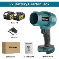 StarTech.com Akku Luftgebläse/Laubbläser - Turbo Handgerät - Kabellos - 1500 W - 18 V - Bürstenloser Motor - Mit 2 Akkus - Orange