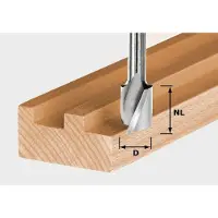 Festool Spiralnutfräser HS Schaft 8 mm HS Spi S8 D6/16 | 490944