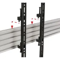 B-Tech BT8390-VESA400F, Flachbildschirm-Montagearm, Schwarz, 70 kg, Schiene, 177,8 cm (70"), 106,7 cm (42")