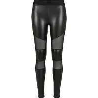 Urban Classics Leggings "Damen Ladies Tech Mesh Faux Leather Leggings"