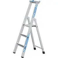 Zarges gebördelte Stehleiter Saferstep S eloxiert 3 Stufen