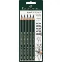Faber-Castell Bleistift Castell 9000 Jumbo 5x BK
