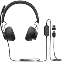 Logitech Zone Wired UC, Kabelgebunden, Anrufe/Musik, 20 - 16000 Hz, 211 g, Kopfhörer, Graphit