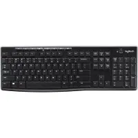 Logitech K270 Kabellose Tastatur für Windows, 2,4 GHz kabellos, Standardgröße, Nummernblock, 8 Sondertasten, 2 Jahre Batterielaufzeit, Kompatibel mit PC, Laptop, Deutsches QWERTZ-Layout - Schwarz
