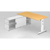 Hammerbacher Anbauschreibtisch OSE16, 160 x 80 cm