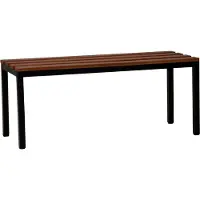 Gürkan Garderobenbank 107209 schwarz, buche Holz 120,0 cm