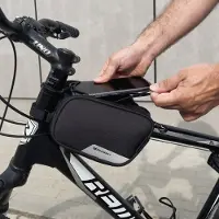 JOYROOM Wozinsky Fahrrad Rahmen Tasche Telefonhalter Bis Zu 6,5 Zoll 1,5 L Schwarz (Wbb14Bk)