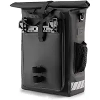 RockBros Sakwa Rowerowa Z Funkcją Plecaka, Wodoodporna, Z Zaczepem Na Kask 18L - Czarna