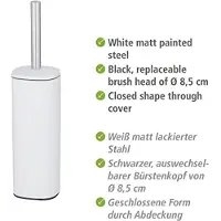 Wenko WC-Garnitur Mod. Alassio, Weiss Stahl geschlossene Form, aus lackiertem Stahl
