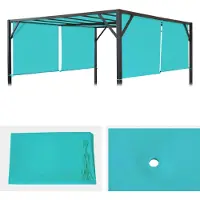 Mendler Ersatzbezug für Dach Pergola Pavillon Beja 3x4m türkis-blau