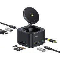 Baseus MagPro Series II, USB Typ-C, HDMI, USB 3.2 Gen 1 (3.1 Gen 1) Type-A, USB 3.2 Gen 1 (3.1 Gen 1) Type-C, MicroSD (TransFlash), SD, 10000 Mbit/s, 60 Hz, 3840 x 2160 Pixel