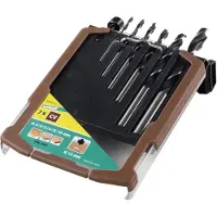 Wolfcraft 1 Holzbohrer-Set CV 7-tlg ø3-10mm+Senker